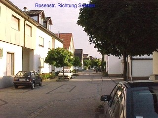 Blick in die sdliche Rosenstrasse in Forchheim