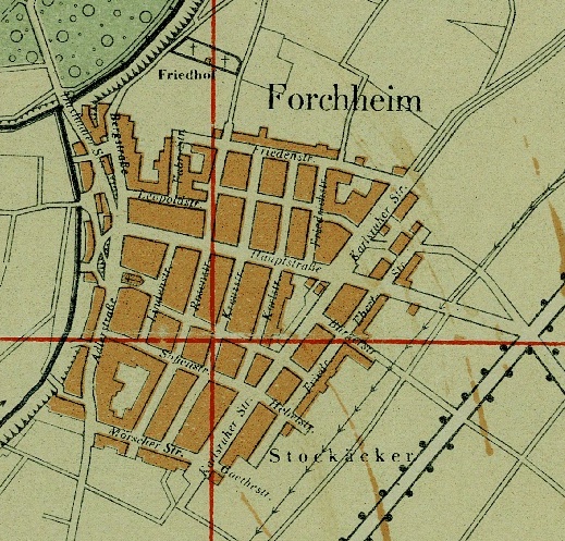 Stadtplan Forchheim 1948