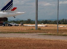 Das Zerlegen der Concorde nach der Landung am Flughafen Karlsruhe / Baden-Baden