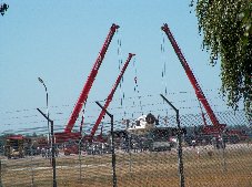 Das Zerlegen der Concorde nach der Landung am Flughafen Karlsruhe / Baden-Baden