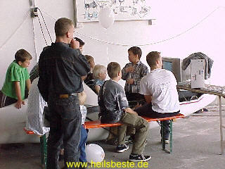 Segelflugsimulator im Hangar
