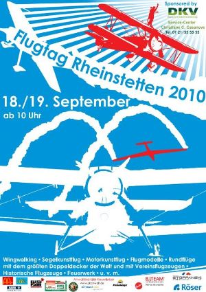 Plakat Flugtag Flugplatz Rheinstetten 2010