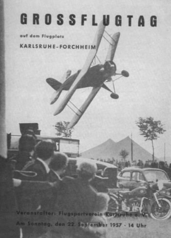 Plakat Grossflugtag Karlsruhe 1957